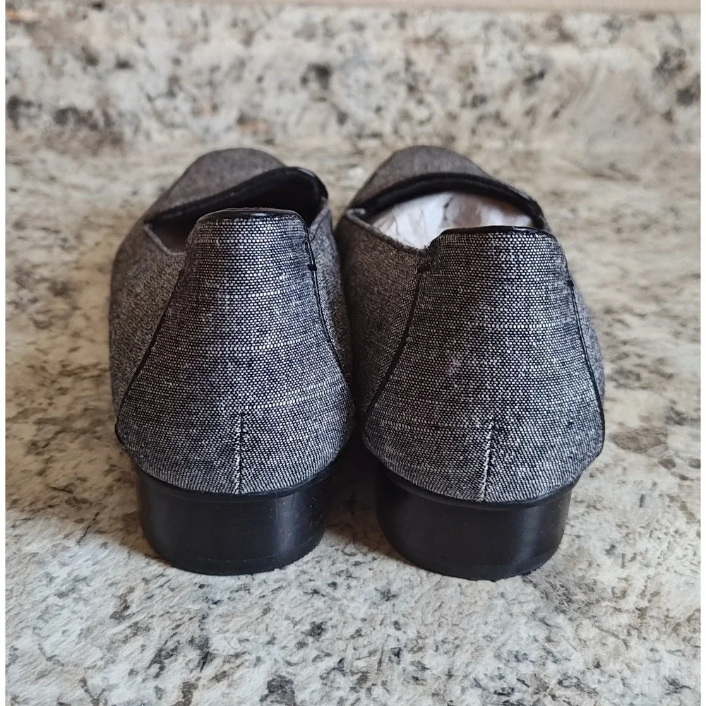 Clarks Artisan Keesha Luca Loafers Womens 8 Black‎ Fabric Textured Slip On Shoes